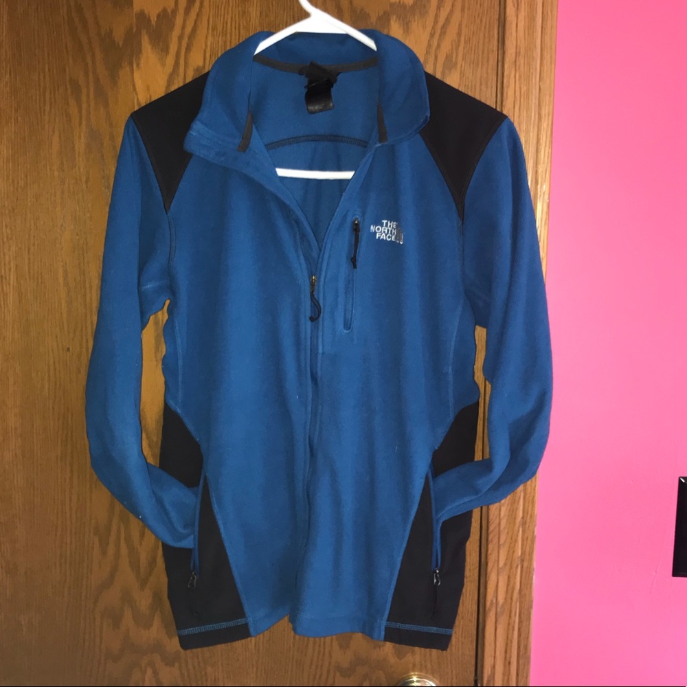 Blue and Black North Face